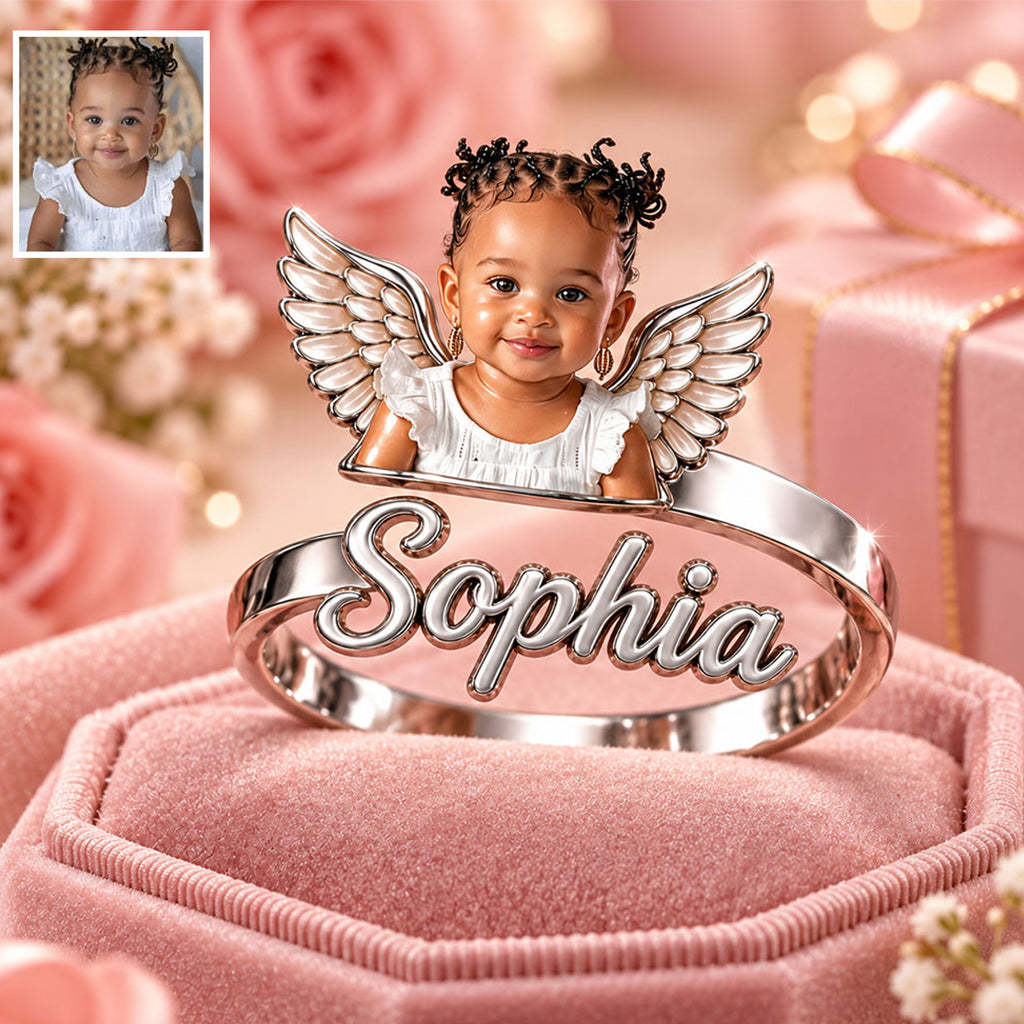 In Loving Memory - Personalized Memorial Adjustable Shaped Ring