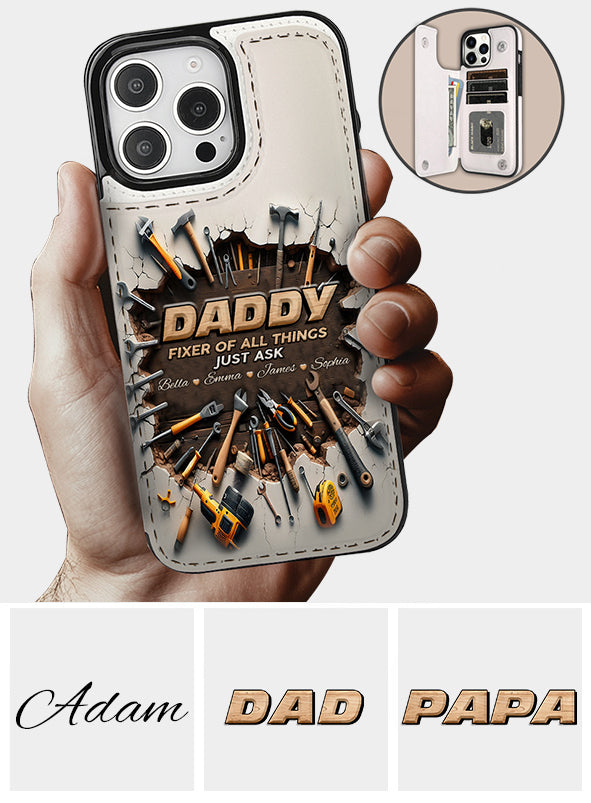 Fixer Of All Things - Personalized Father Foldable Wallet Phone Case
