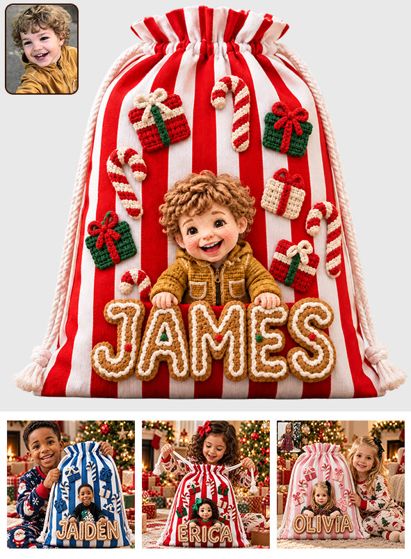 Mystery Christmas Gift Bag Gift For Kids - Personalized Kid Drawstring Tote Bag