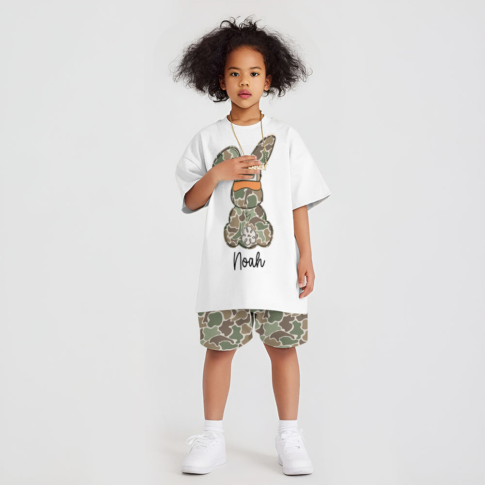 Eiersucher – Personalisiertes Kinder-T-Shirt & Shorts