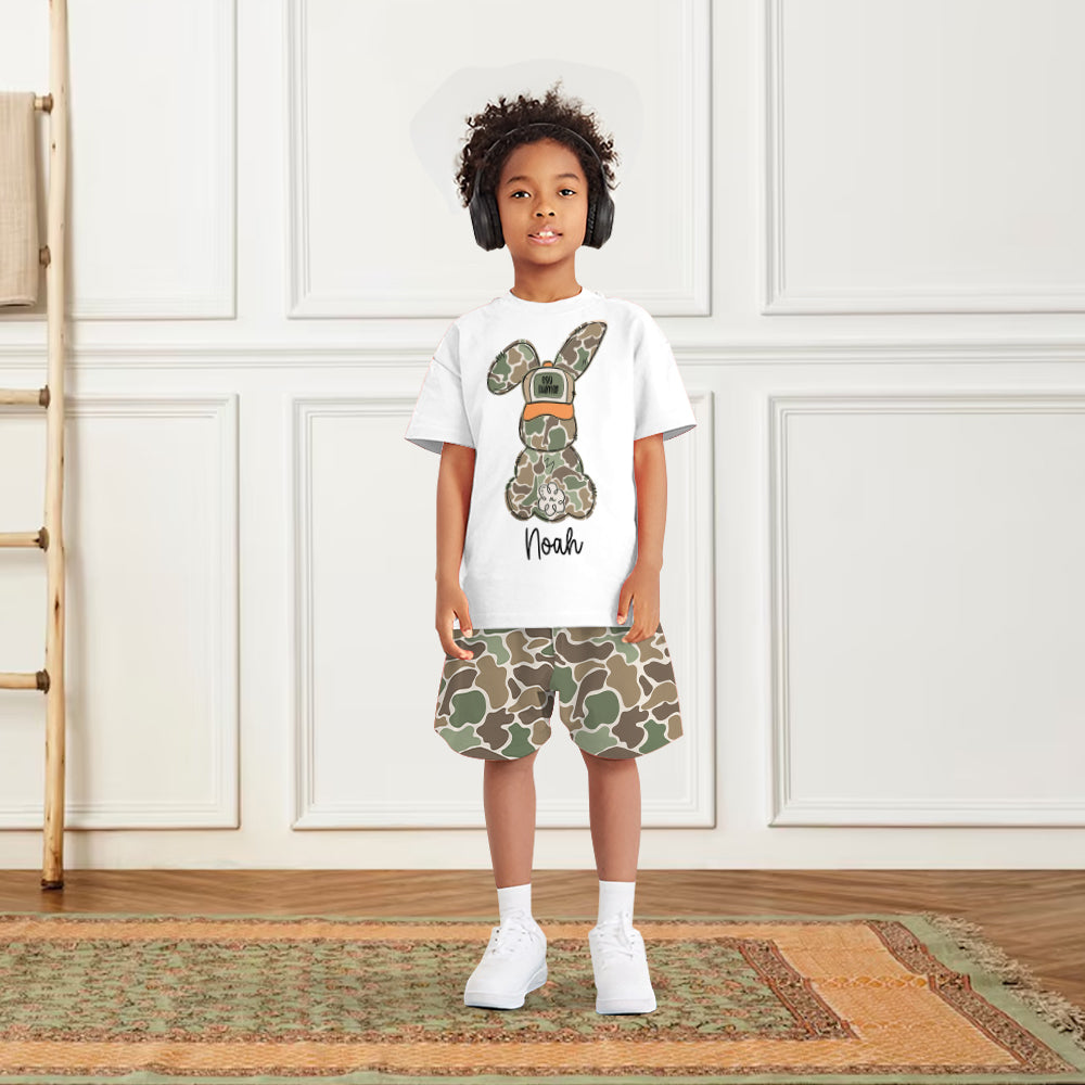 Eiersucher – Personalisiertes Kinder-T-Shirt & Shorts