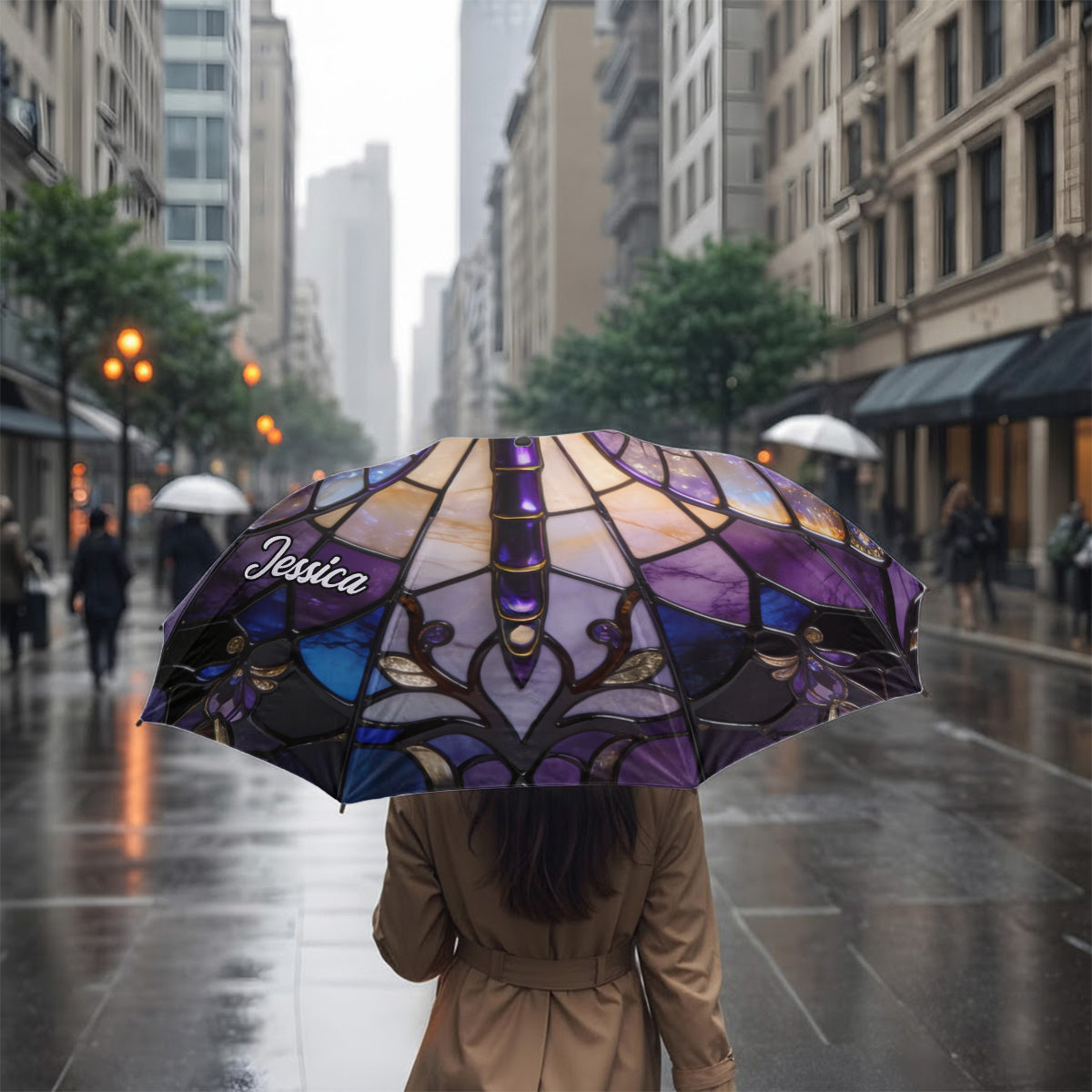 Majestätische Libelle – Personalisierter Libellen-Regenschirm