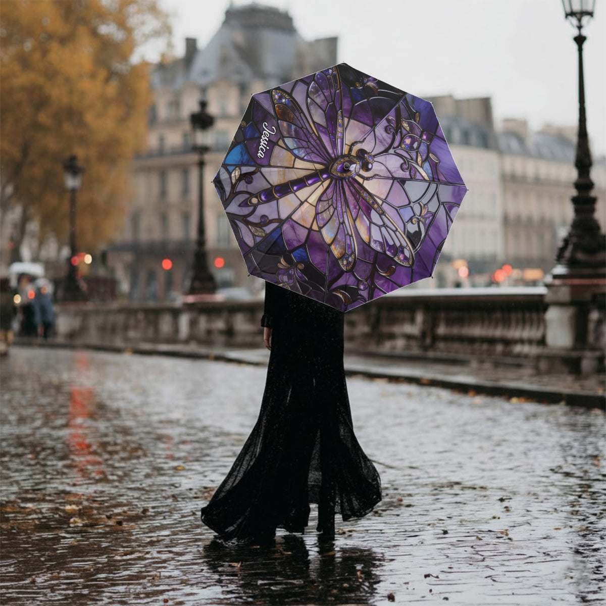 Majestätische Libelle – Personalisierter Libellen-Regenschirm