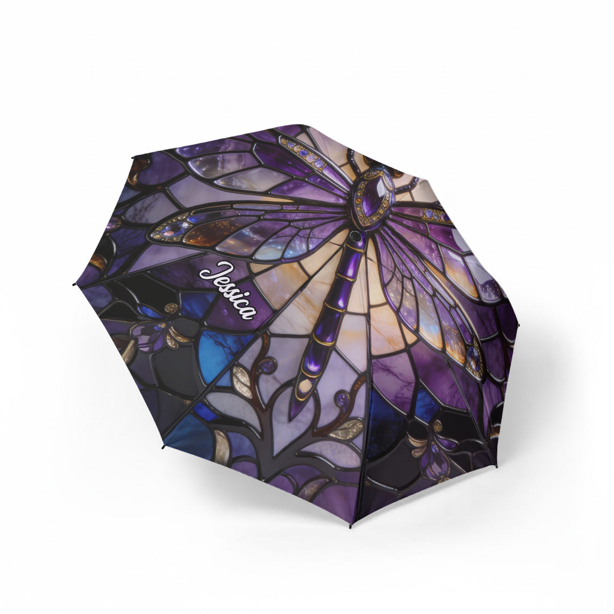 Majestätische Libelle – Personalisierter Libellen-Regenschirm