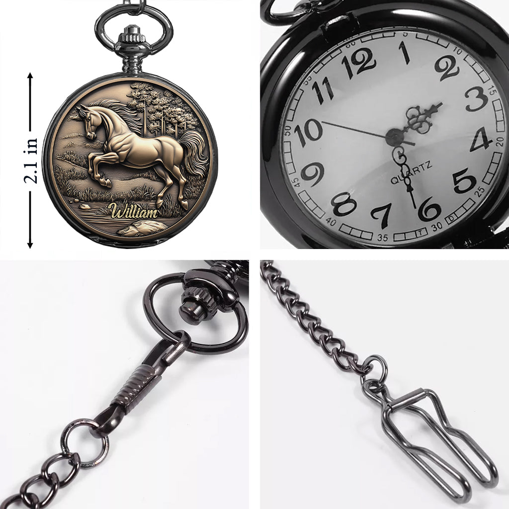 A Good Day To Ride Horse - Personalized Horse Pocket Watch