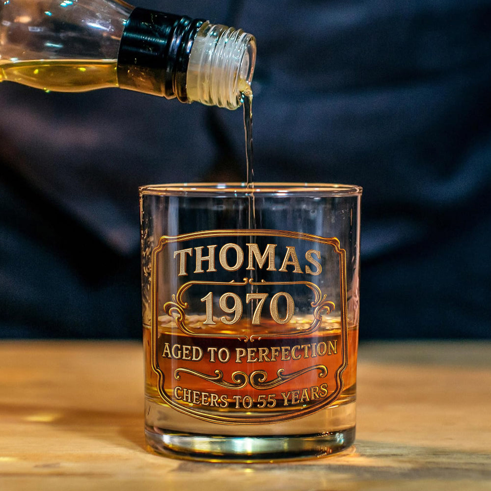 Geburtstagsgeschenk für Whisky- und Bourbon-Liebhaber – Personalisiertes Whisky-Dekanter-Set