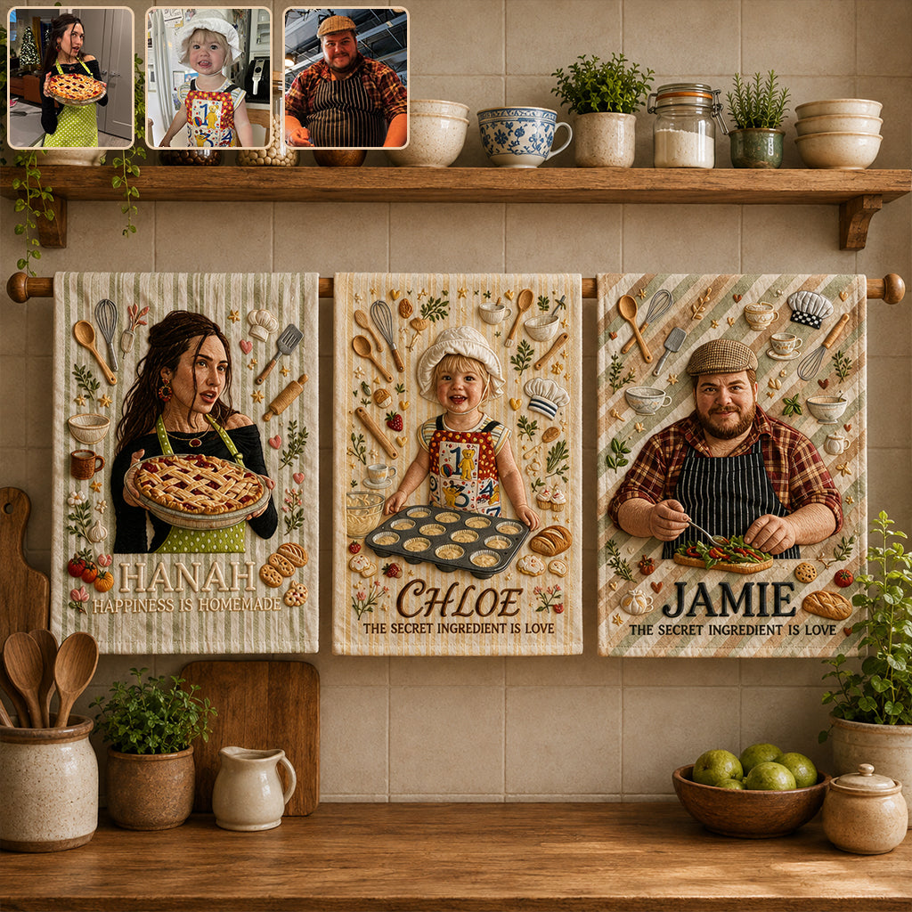 Ma Cuisine, Ma Règle - Serviette de Cuisine Personnalisée