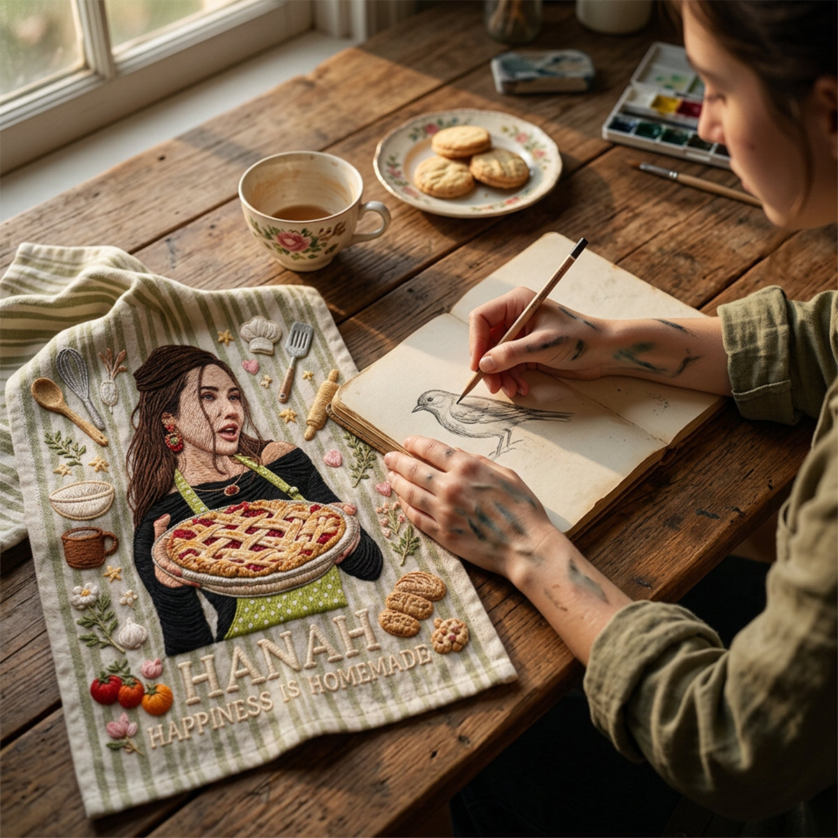 Ma Cuisine, Ma Règle - Serviette de Cuisine Personnalisée