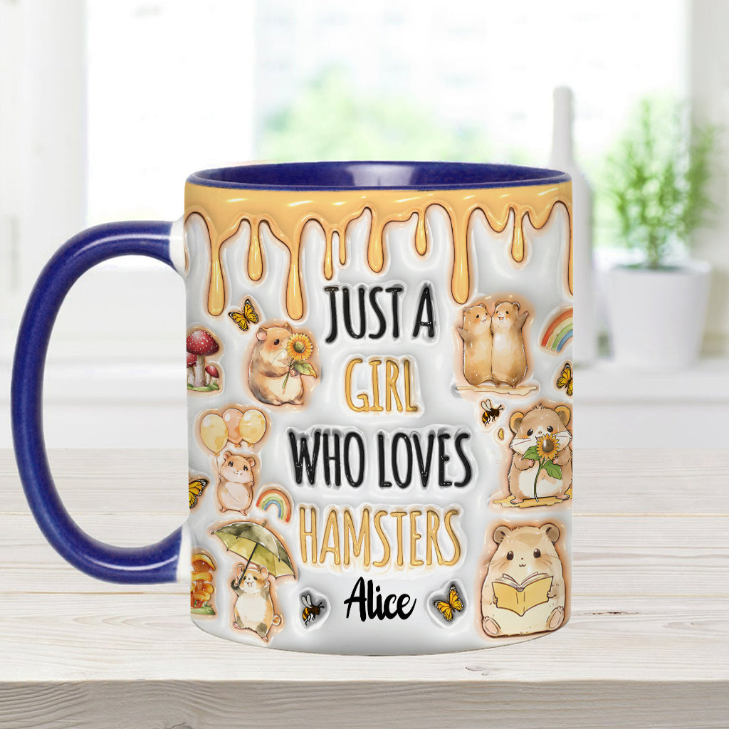 Mug personnalisé « Juste une fille qui adore les hamsters »