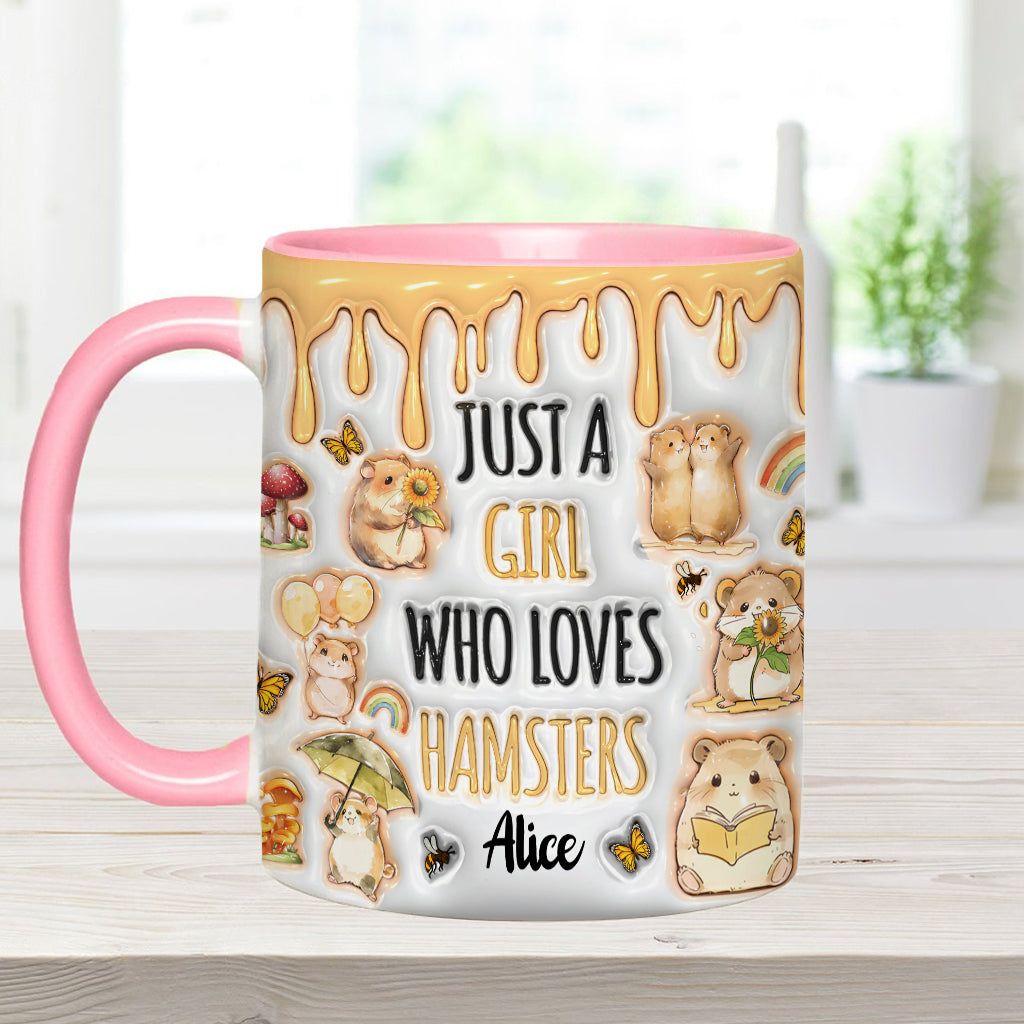 Mug personnalisé « Juste une fille qui adore les hamsters »