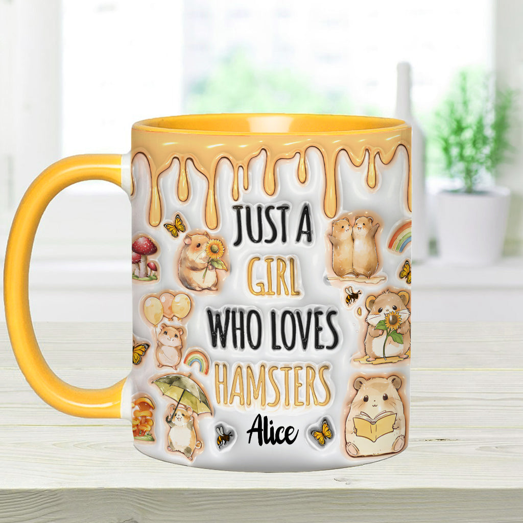 Mug personnalisé « Juste une fille qui adore les hamsters »
