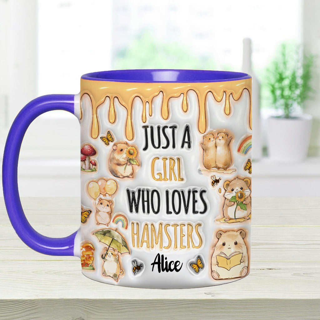 Mug personnalisé « Juste une fille qui adore les hamsters »