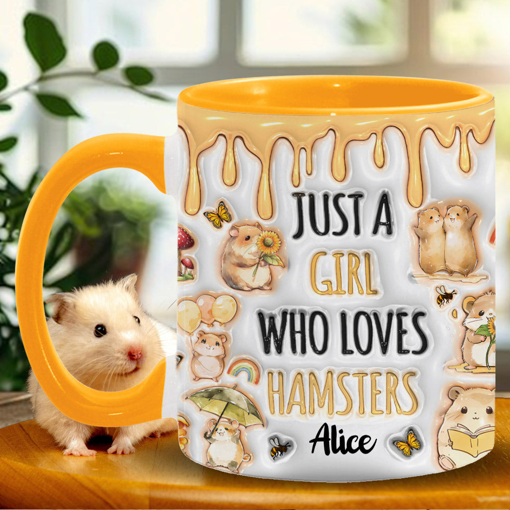 Mug personnalisé « Juste une fille qui adore les hamsters »