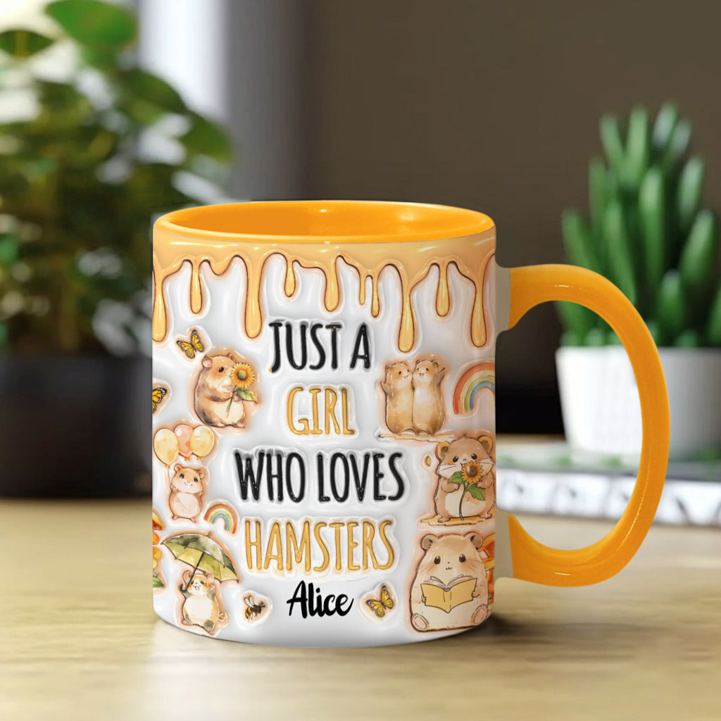 Mug personnalisé « Juste une fille qui adore les hamsters »