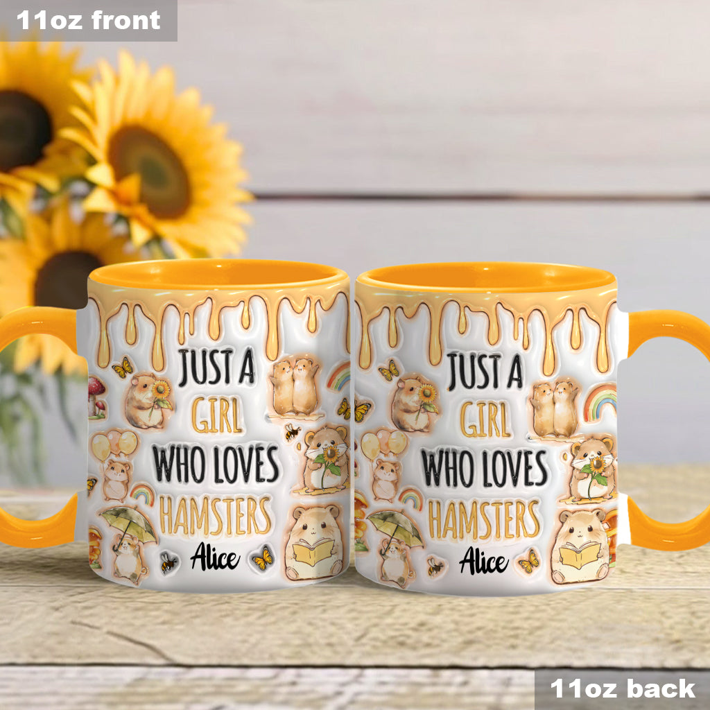 Mug personnalisé « Juste une fille qui adore les hamsters »