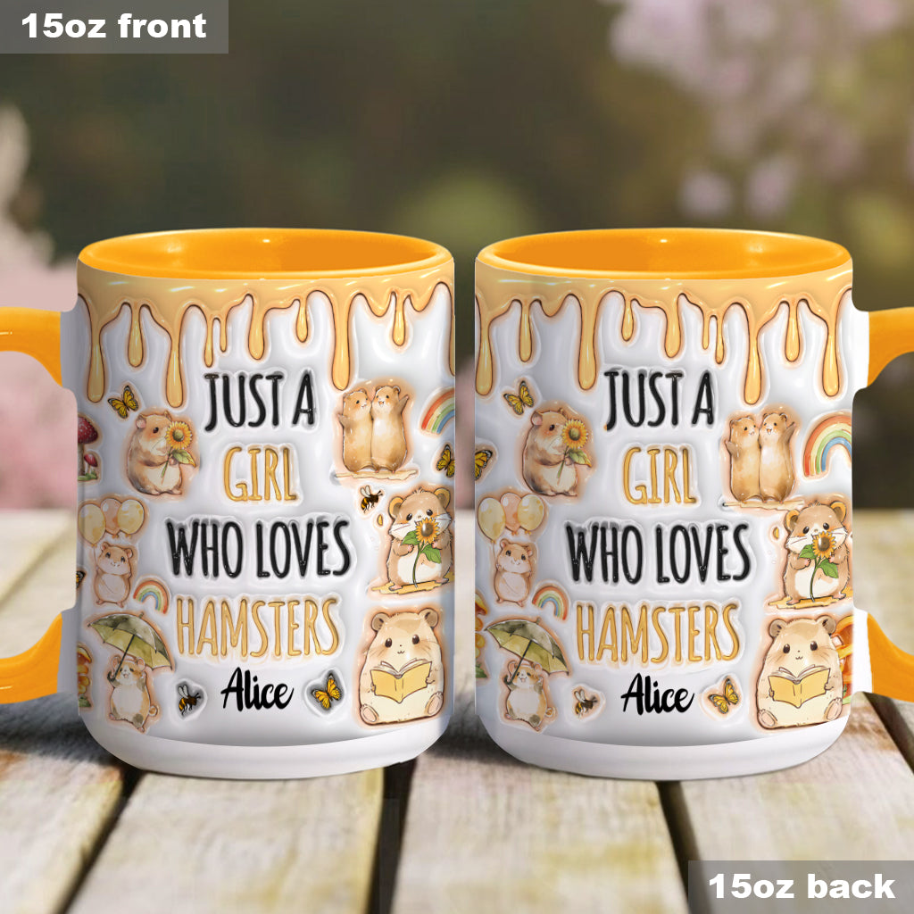 Mug personnalisé « Juste une fille qui adore les hamsters »