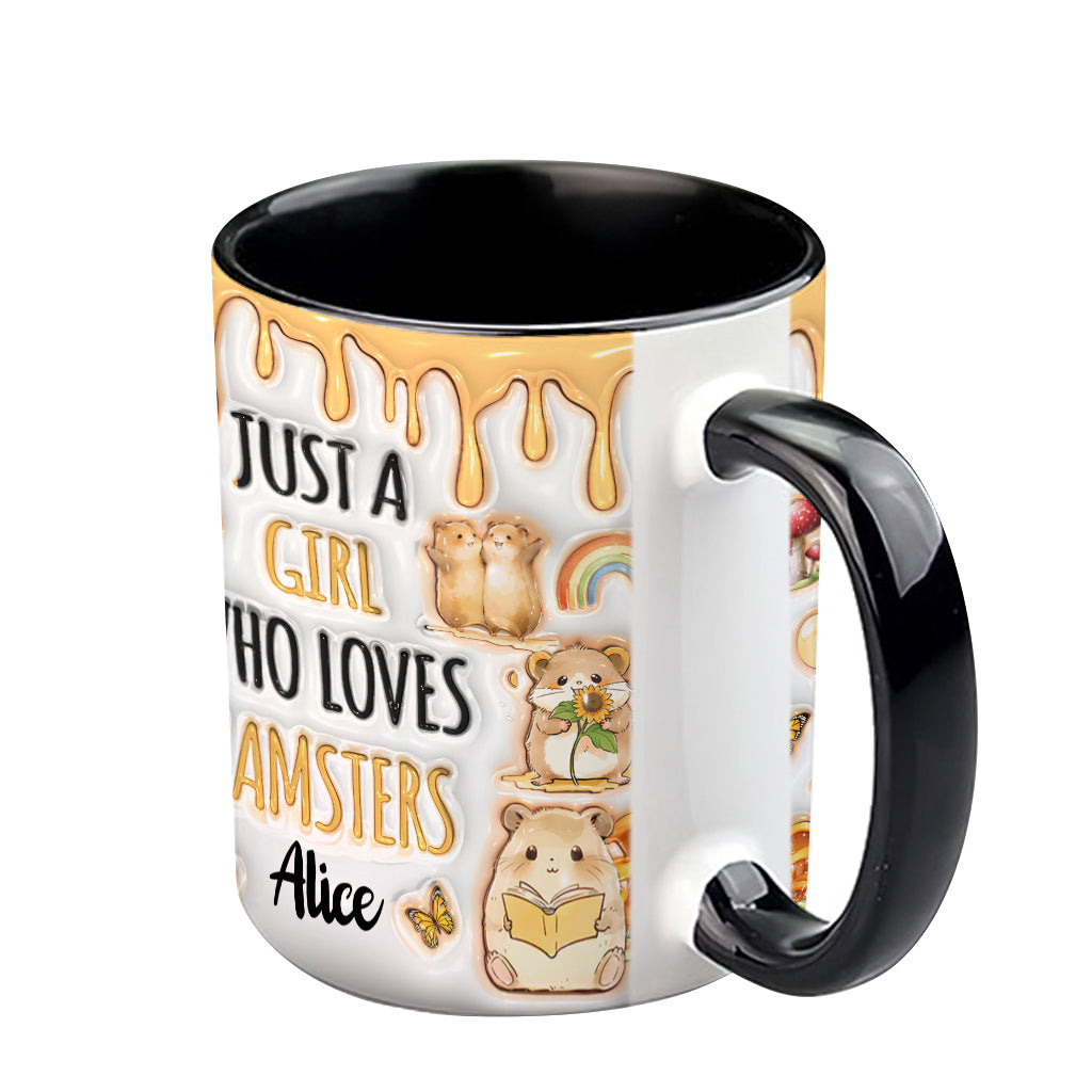 Mug personnalisé « Juste une fille qui adore les hamsters »