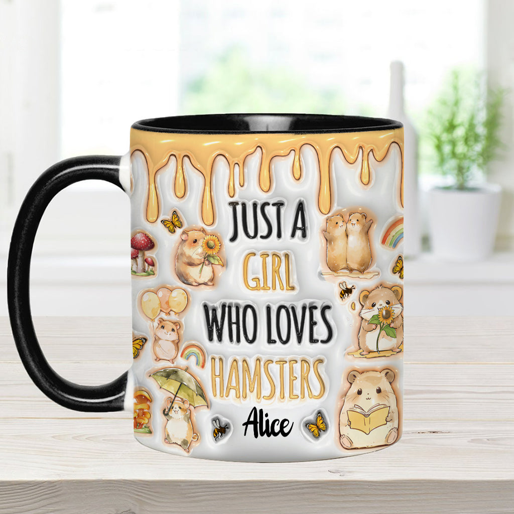 Mug personnalisé « Juste une fille qui adore les hamsters »