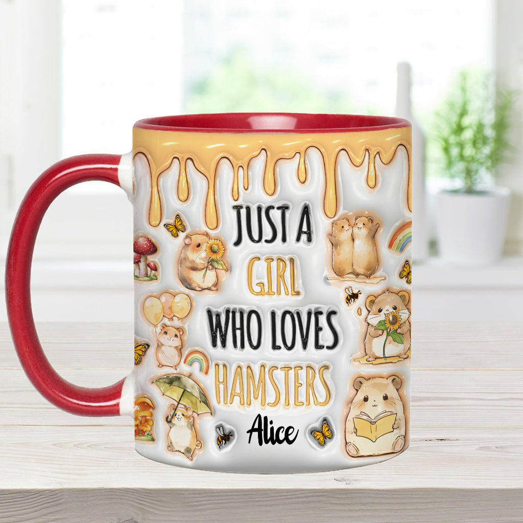 Mug personnalisé « Juste une fille qui adore les hamsters »