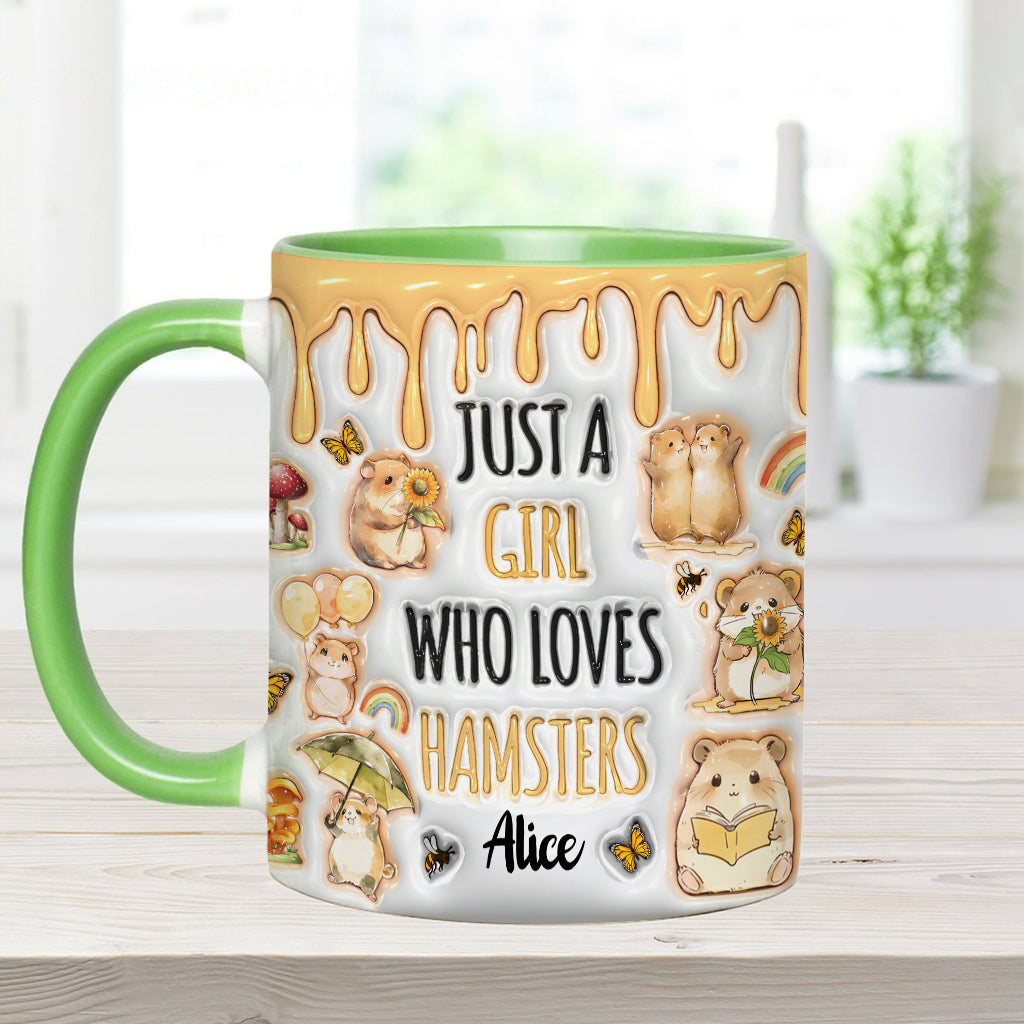Mug personnalisé « Juste une fille qui adore les hamsters »