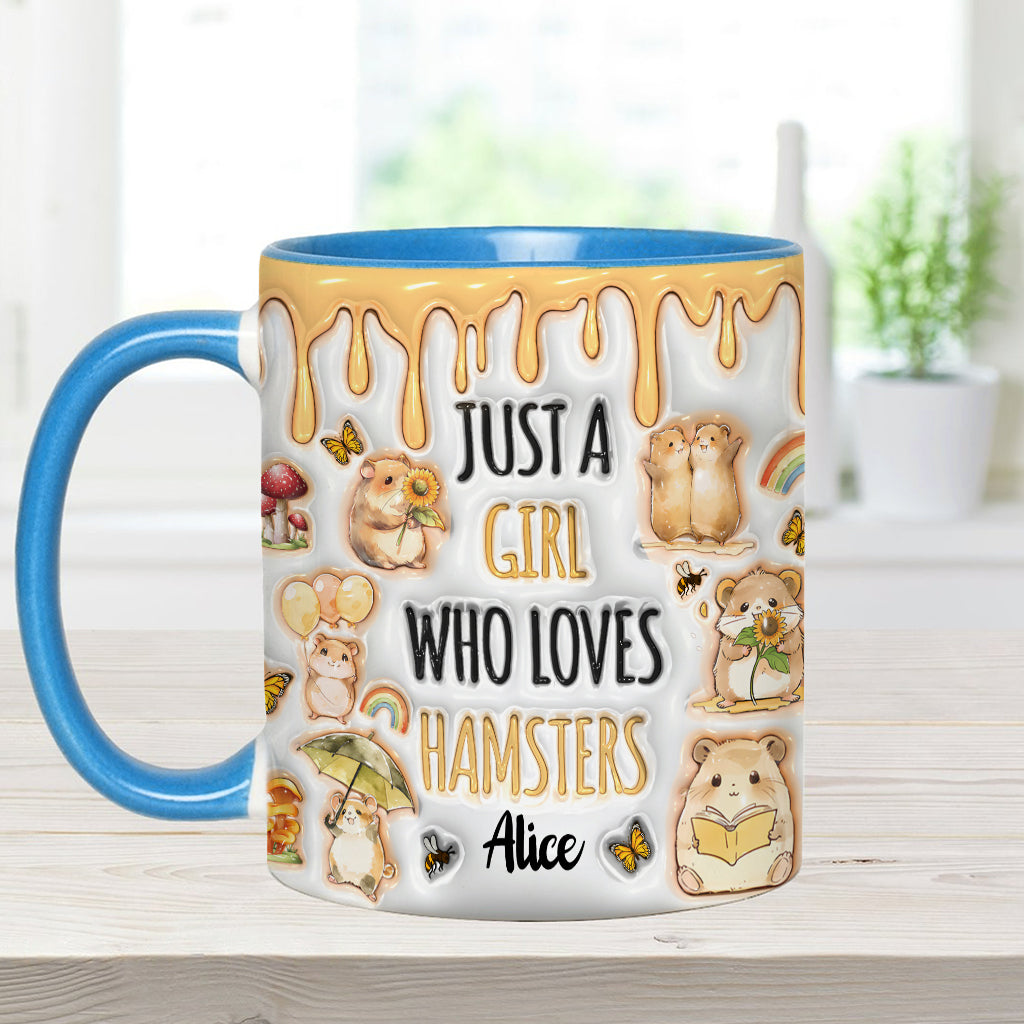 Mug personnalisé « Juste une fille qui adore les hamsters »