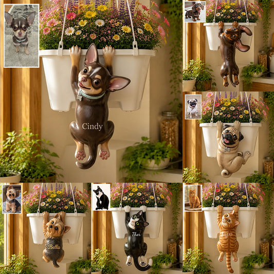 Custom Any Photo Funny Pet - Personalized Dog Hanging Pot