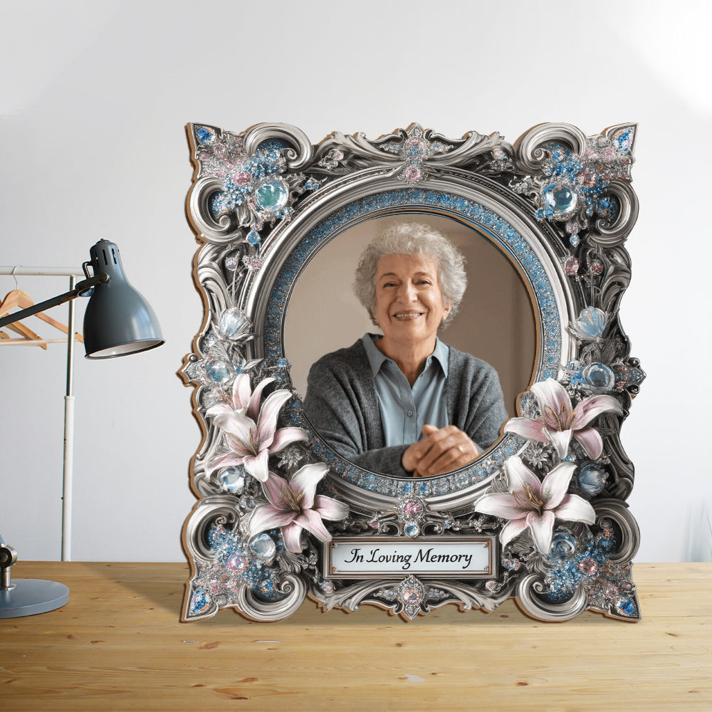 In Loving Memory - Personalized Memorial Cut Shape Photo Frame