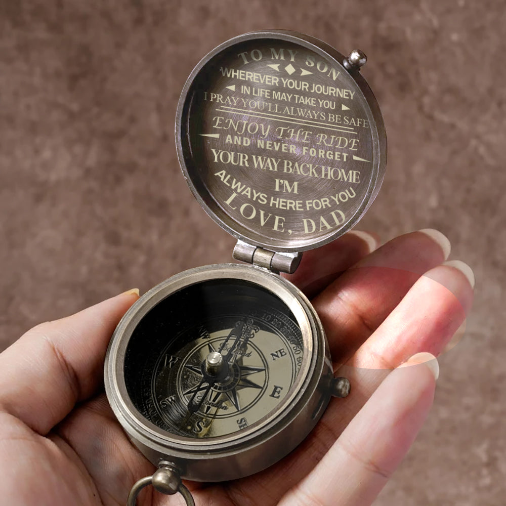 To My Son - Personalized Father & Son Compass