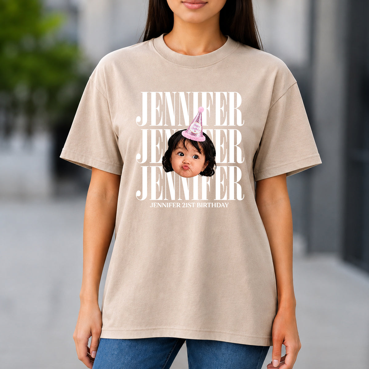 Birthday Gift - Personalized Birthday Washed T-Shirt