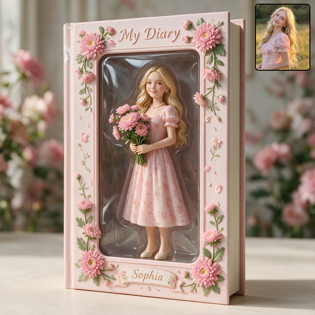 My Personal Flower Notebook - Personalized Self Love Leather Journal