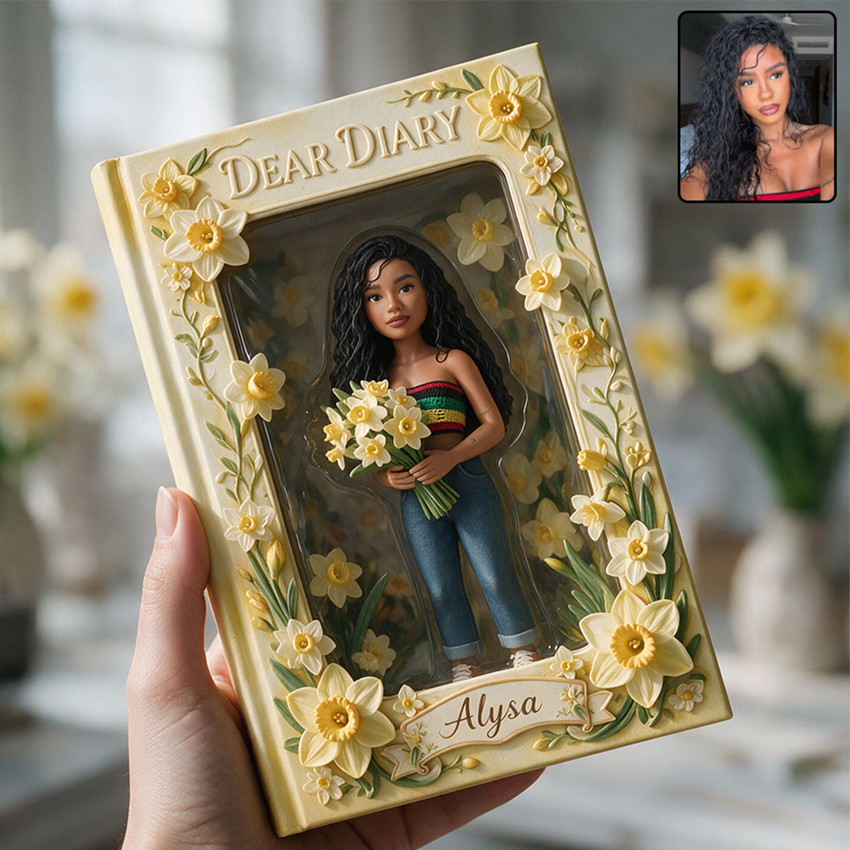 My Personal Flower Notebook - Personalized Self Love Leather Journal