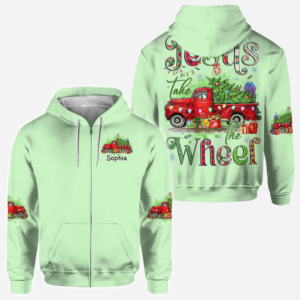 T-shirt de Noël personnalisé « Jésus prend le volant »