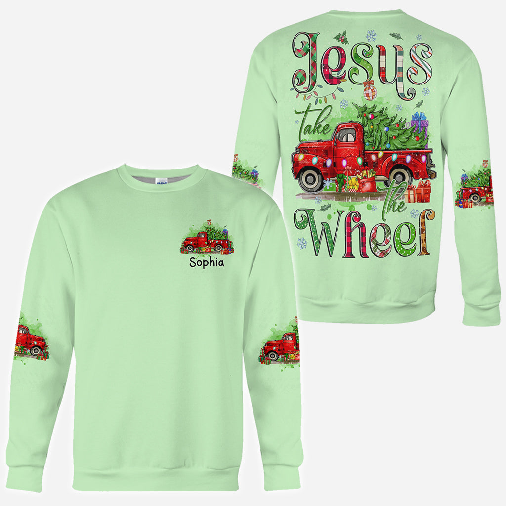 T-shirt de Noël personnalisé « Jésus prend le volant »