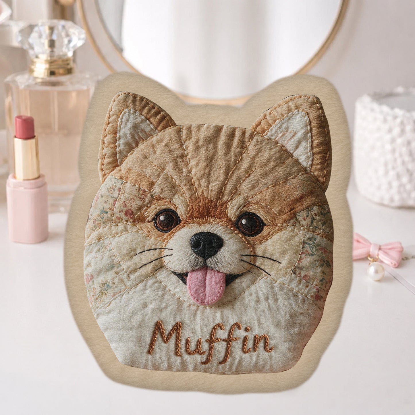 Pet Mom Pouch, Travel Pouch - Personalized Dog Plush Pouch