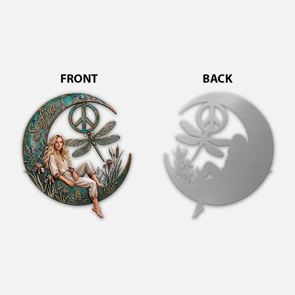 Hippie Souls - Personalisierte Hippie 3D-gedruckte Metalltafel