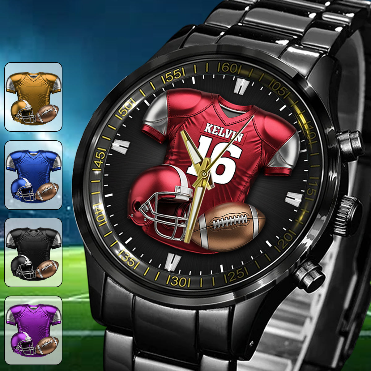 Passionné de football ? Montre-bracelet personnalisée sur le thème du football