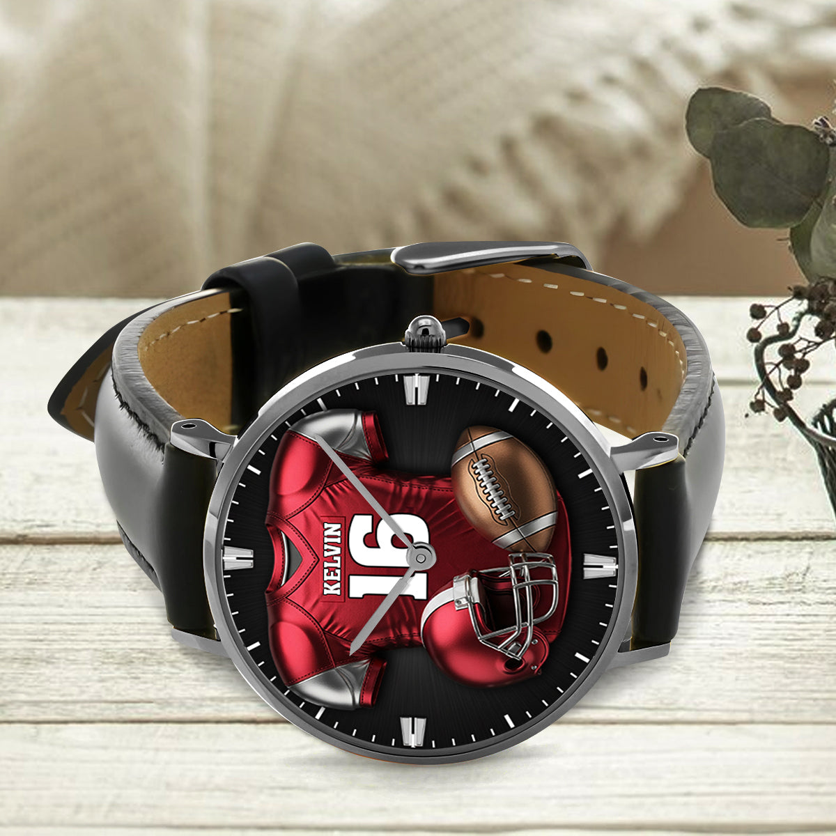 Passionné de football ? Montre-bracelet personnalisée sur le thème du football