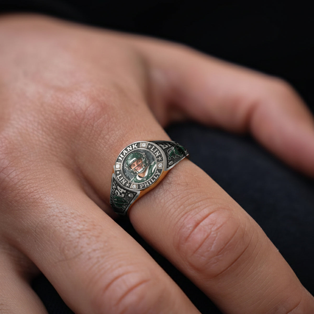 Bague MVP, Bague de Champion - Bague Signe Personnalisée Football