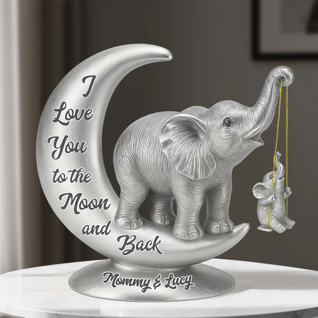 Grand-mère maman éléphant - Plaque acrylique personnalisée pour fille