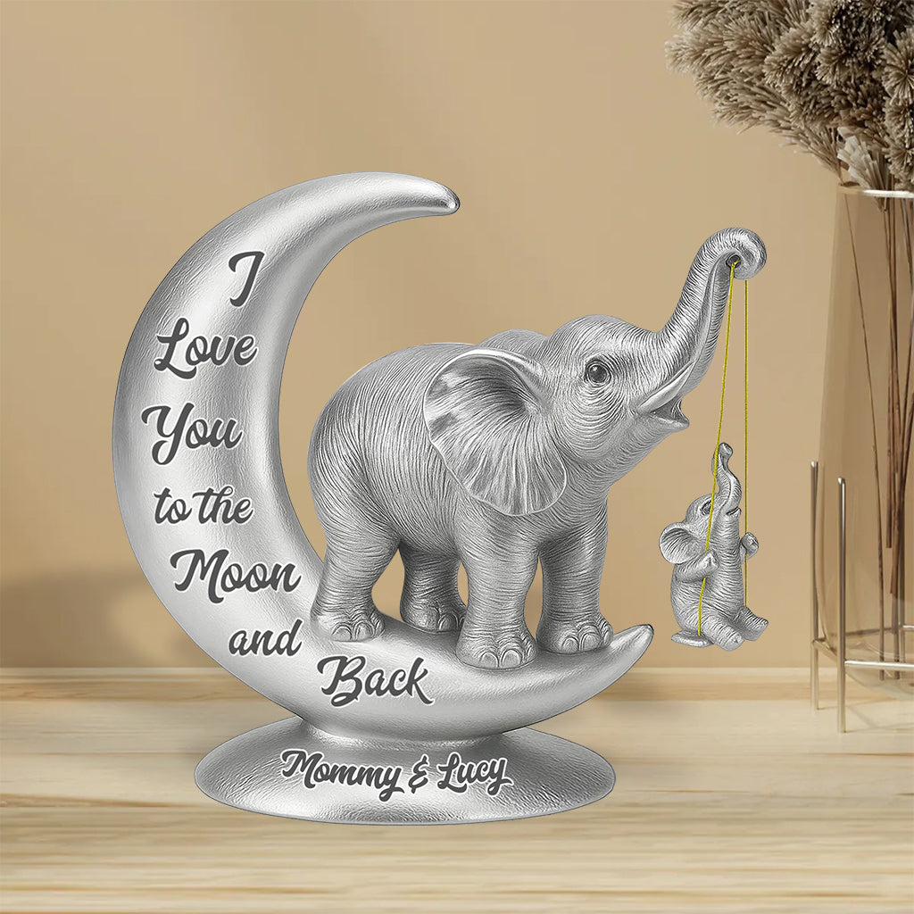 Grand-mère maman éléphant - Plaque acrylique personnalisée pour fille