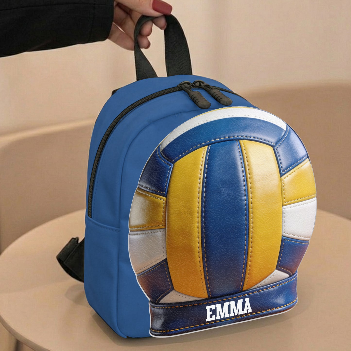 Love Volleyball - Personalisierbarer Volleyball Rucksack mit wechselbarem Lederpatch