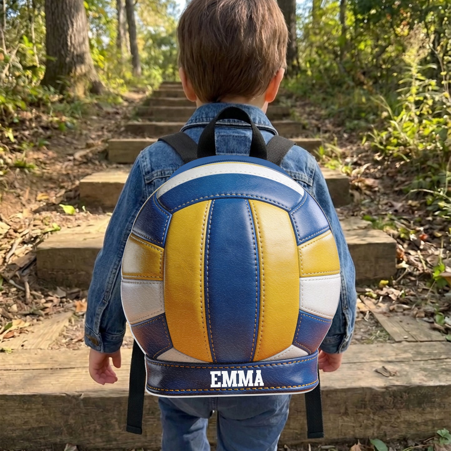 Love Volleyball - Personalisierbarer Volleyball Rucksack mit wechselbarem Lederpatch