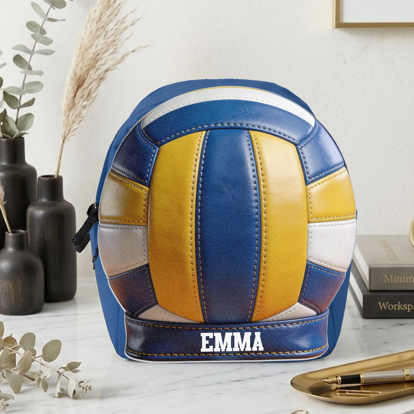 Love Volleyball - Personalisierbarer Volleyball Rucksack mit wechselbarem Lederpatch