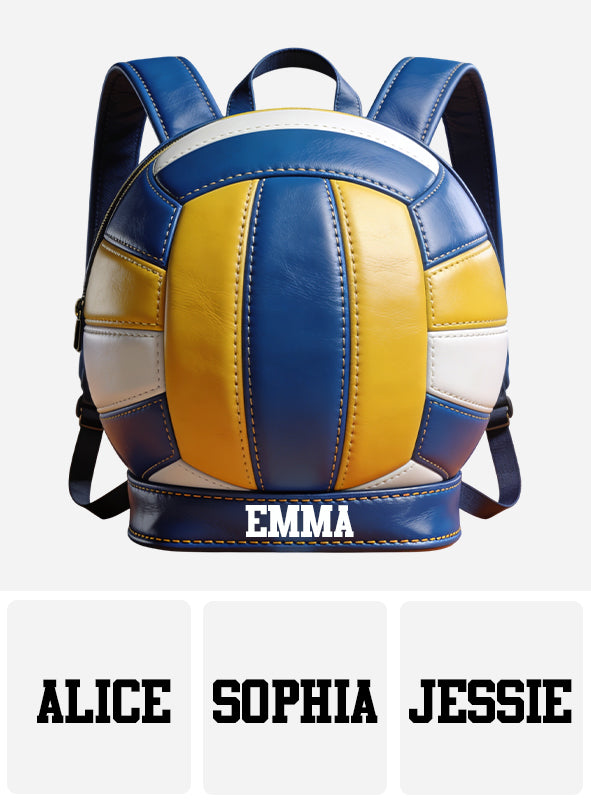 Love Volleyball - Personalisierbarer Volleyball Rucksack mit wechselbarem Lederpatch
