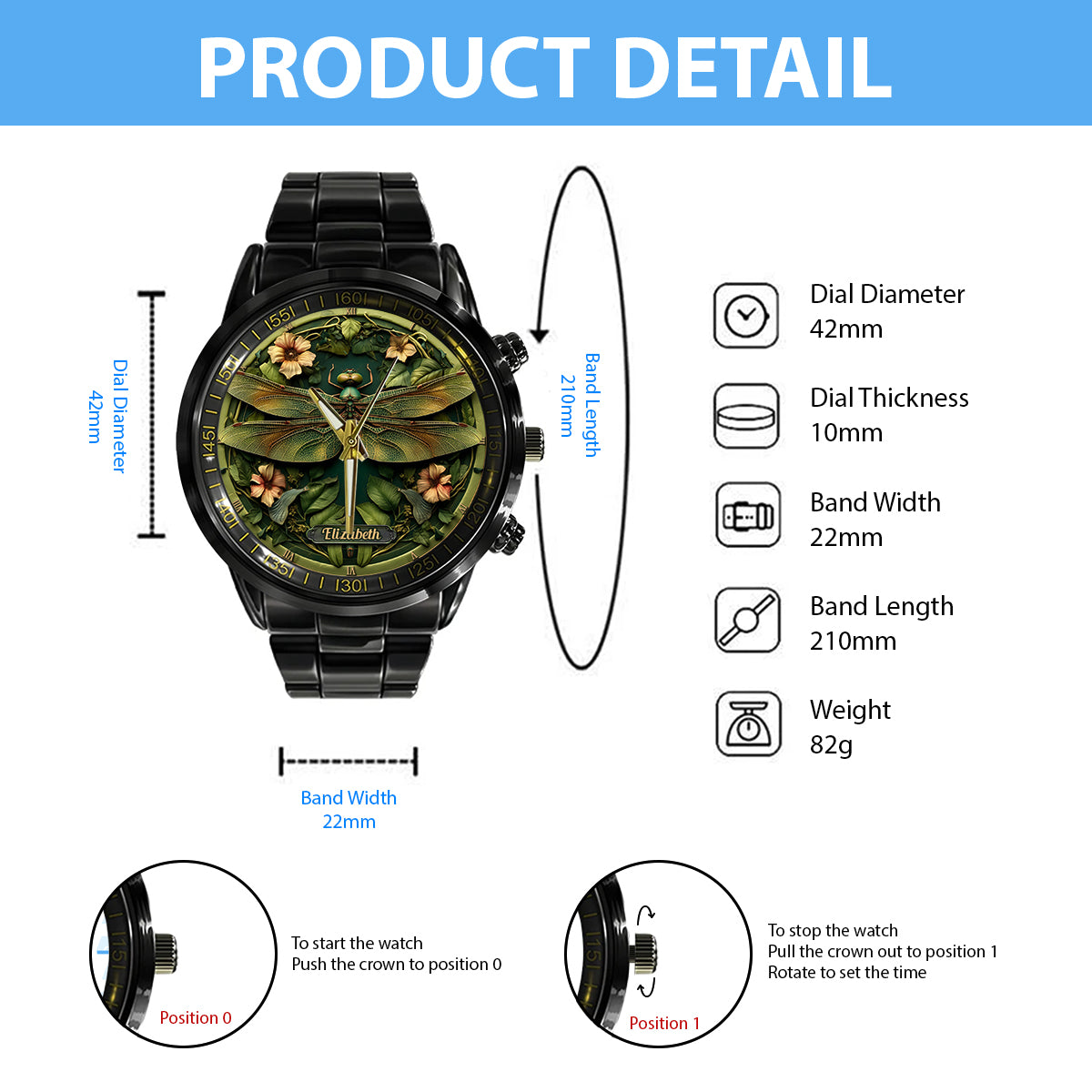Time For Gardening - Personalized Gardening Hand Watch