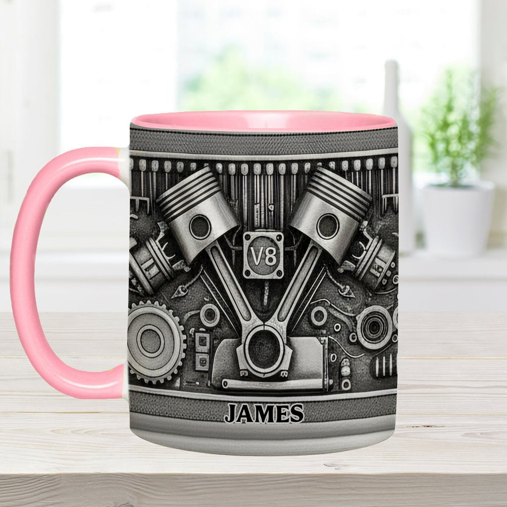 Für Autoliebhaber – Personalisierte Tasse und Untersetzer mit Automotiv