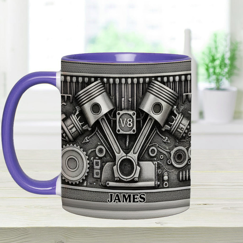 Für Autoliebhaber – Personalisierte Tasse und Untersetzer mit Automotiv