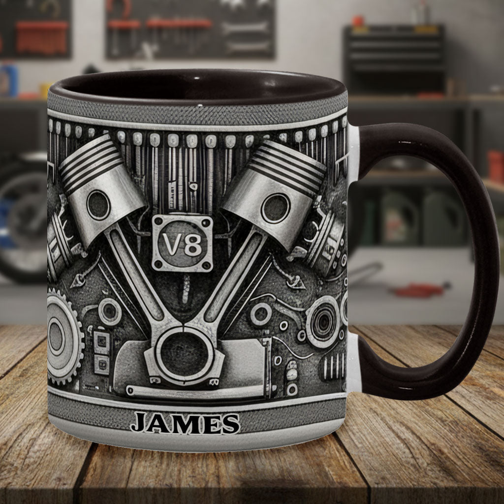 Für Autoliebhaber – Personalisierte Tasse und Untersetzer mit Automotiv