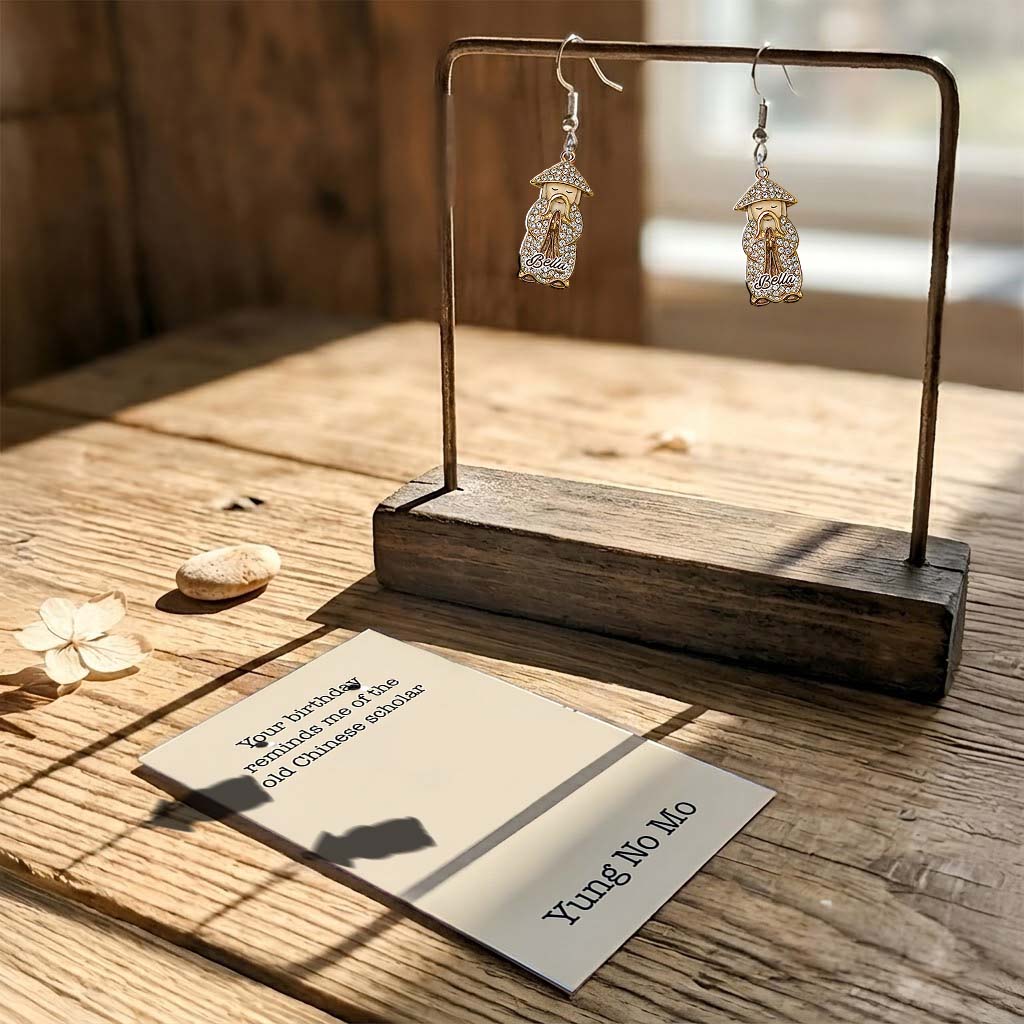 Happy Birthday - Personalized Birthday Earrings With Card
