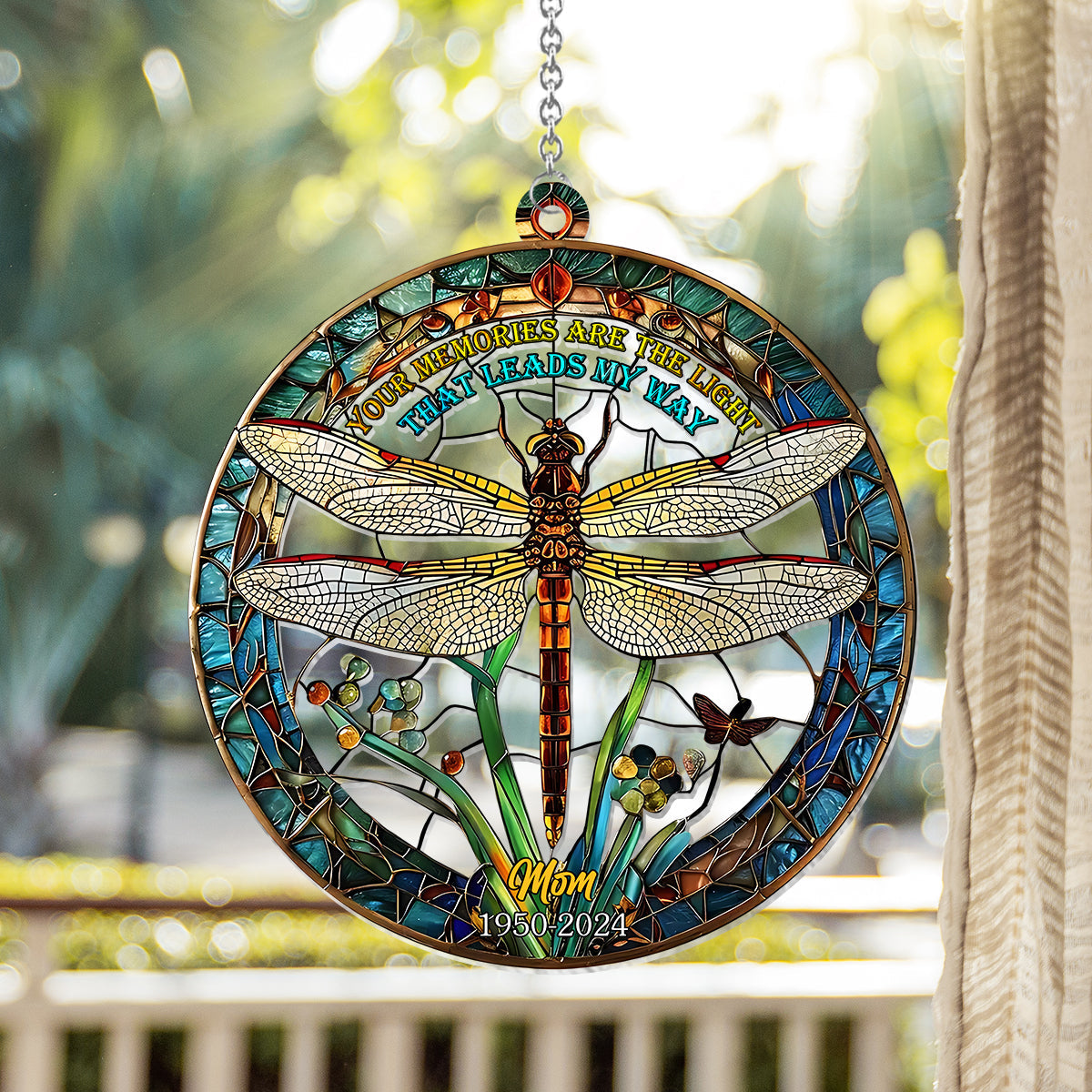 Your Memories Are The Light That Leads My Way - Personalized Memorial Window Hanging Suncatcher Ornament